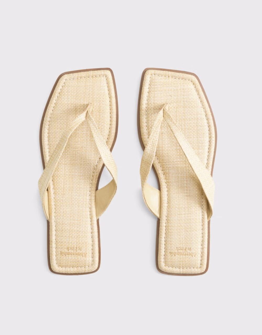 ABERCROMBIE & FITCH Raffia Thong Sandals Size 8
